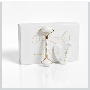🌬️Pure & Charm White Facial Roller and Gua Sha Set BRAND NEW IN BOX🌬️